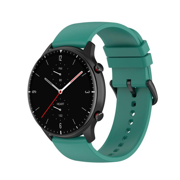 20mm Kalebol Round Tail Silicone Watch Band(Pine Green)