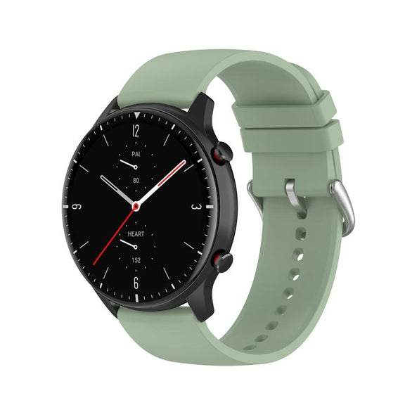 22mm Kalebol Round Tail Silicone Watch Band(Ice Green)