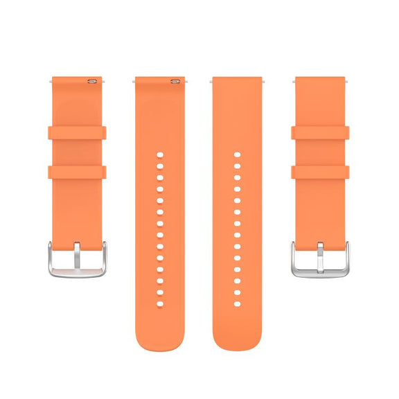 22mm Kalebol Round Tail Silicone Watch Band(Orange)