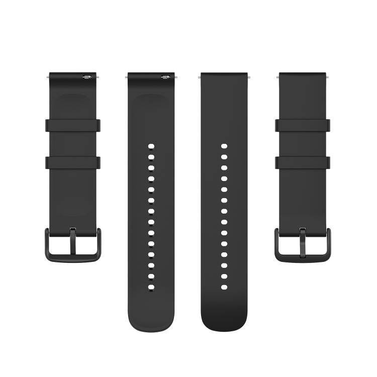 22mm Kalebol Round Tail Silicone Watch Band(Black)