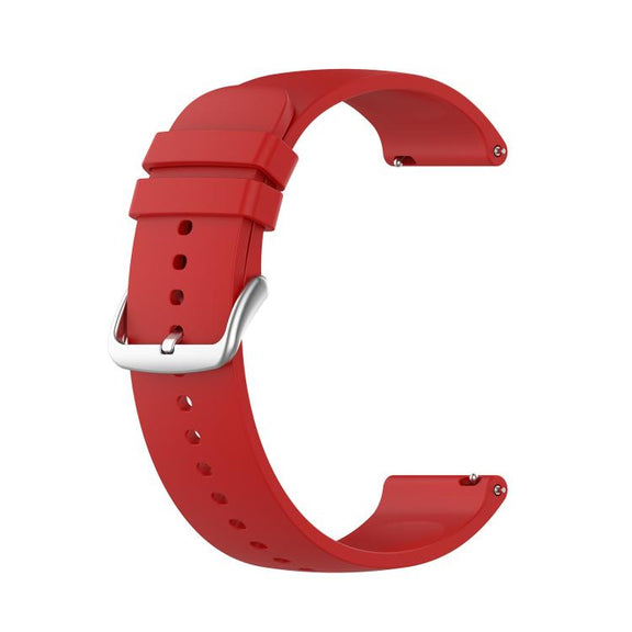 22mm Kalebol Round Tail Silicone Watch Band(Red)