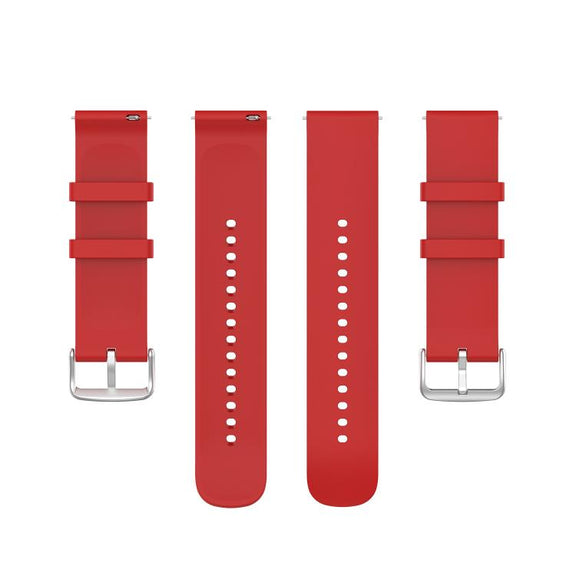 22mm Kalebol Round Tail Silicone Watch Band(Red)