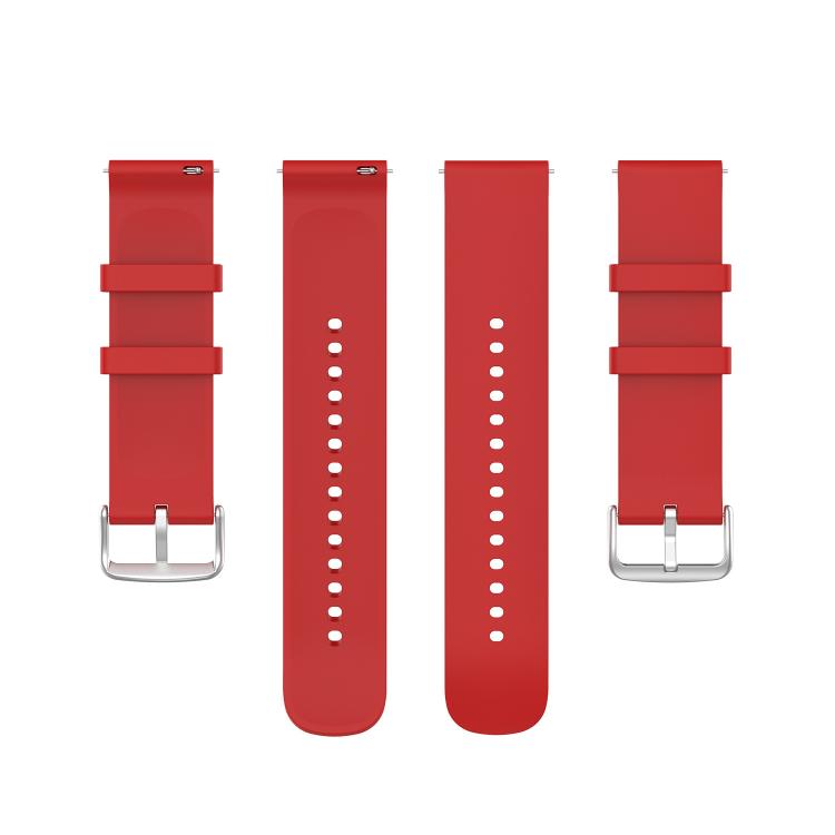 22mm Kalebol Round Tail Silicone Watch Band(Red)