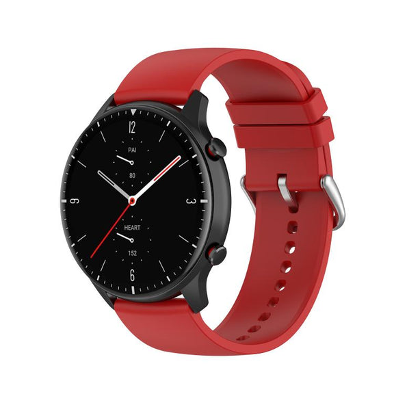 22mm Kalebol Round Tail Silicone Watch Band(Red)