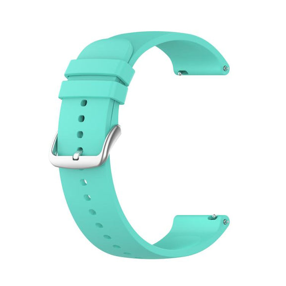 22mm Kalebol Round Tail Silicone Watch Band(Lake Blue)