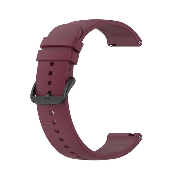 22mm Kalebol Round Tail Silicone Watch Band(Wine Red)
