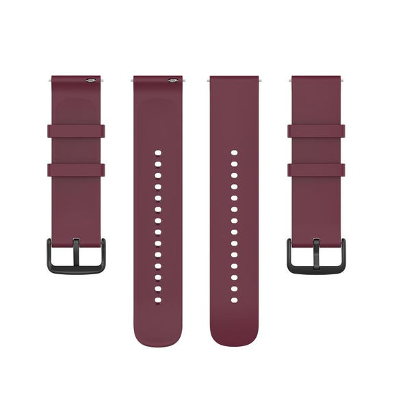 22mm Kalebol Round Tail Silicone Watch Band(Wine Red)