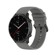 22mm Kalebol Round Tail Silicone Watch Band(Dark Grey)