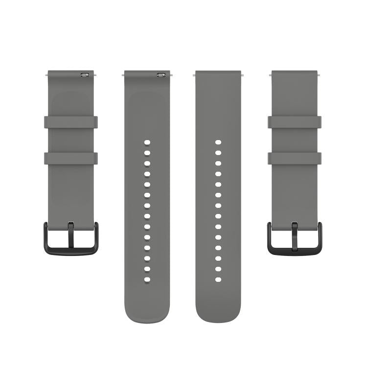 22mm Kalebol Round Tail Silicone Watch Band(Dark Grey)