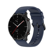 22mm Kalebol Round Tail Silicone Watch Band(Midnight Blue)