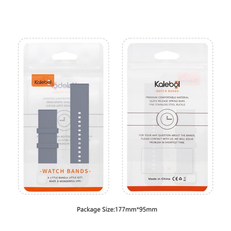 20mm Kalebol Round Tail Silicone Watch Band(Red)