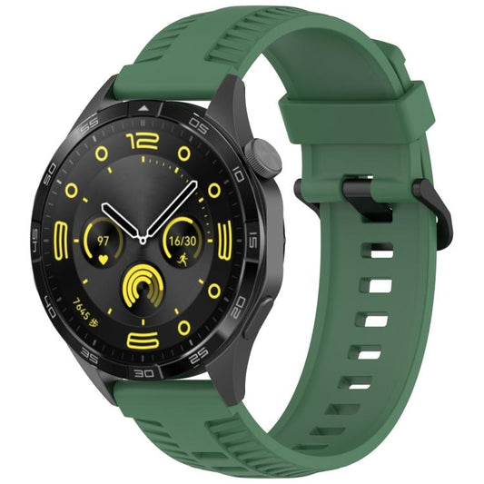 20mm Kalebol Black Buckle Tire Pattern Silicone Watch Band(Army Green) - free shipping - PMC Jewellery - Order now!