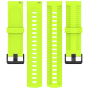 20mm Kalebol Black Buckle Tire Pattern Silicone Watch Band(Lime)
