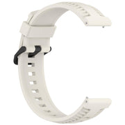 20mm Kalebol Black Buckle Tire Pattern Silicone Watch Band(Starlight)