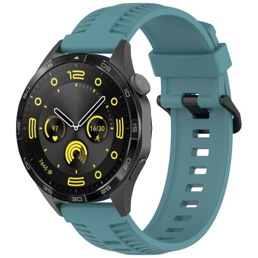 20mm Kalebol Black Buckle Tire Pattern Silicone Watch Band(Rock Blue) - free shipping - PMC Jewellery - Order now!