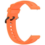22mm Kalebol Black Buckle Tire Pattern Silicone Watch Band(Orange)