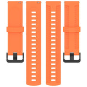 22mm Kalebol Black Buckle Tire Pattern Silicone Watch Band(Orange)