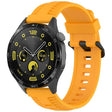 22mm Kalebol Black Buckle Tire Pattern Silicone Watch Band(Yellow) - free shipping - PMc TechLife - Order now!