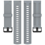 22mm Kalebol Black Buckle Tire Pattern Silicone Watch Band(Grey)