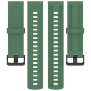 22mm Kalebol Black Buckle Tire Pattern Silicone Watch Band(Army Green)