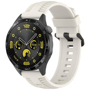 22mm Kalebol Black Buckle Tire Pattern Silicone Watch Band(Starlight)