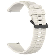 22mm Kalebol Black Buckle Tire Pattern Silicone Watch Band(Starlight)