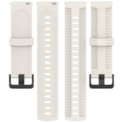22mm Kalebol Black Buckle Tire Pattern Silicone Watch Band(Starlight)
