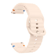 20mm Kalebol Wave Stitch Silicone Watch Band(Pink)