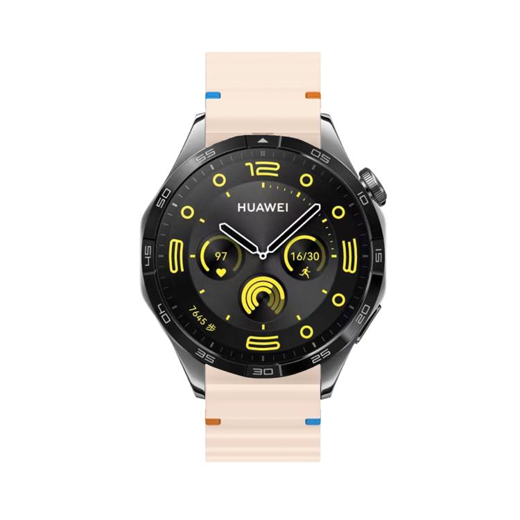 20mm Kalebol Wave Stitch Silicone Watch Band(Pink)