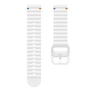 20mm Kalebol Wave Stitch Silicone Watch Band(White)