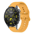 20mm Kalebol Wave Stitch Silicone Watch Band(Yellow) - 20mm Bands by Kalebol | Online Shopping South Africa | PMc TechLife | Buy Now Pay Later Mobicred