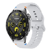 20mm Kalebol Wave Stitch Silicone Watch Band(Light Grey)