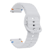 20mm Kalebol Wave Stitch Silicone Watch Band(Light Grey)