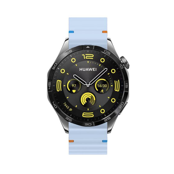 20mm Kalebol Wave Stitch Silicone Watch Band(Light Blue)
