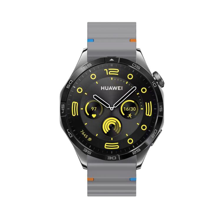 20mm Kalebol Wave Stitch Silicone Watch Band(Dark Grey)