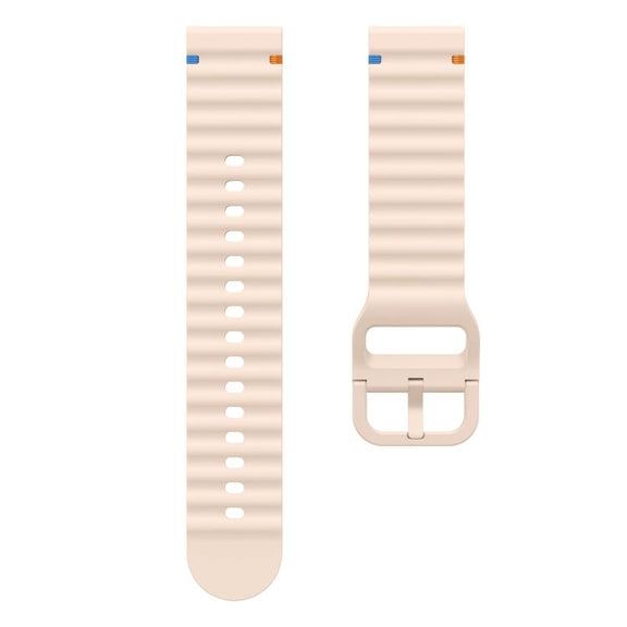 22mm Kalebol Wave Stitch Silicone Watch Band(Pink)