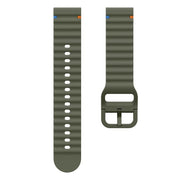 22mm Kalebol Wave Stitch Silicone Watch Band(Army Green)
