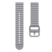 22mm Kalebol Wave Stitch Silicone Watch Band(Dark Grey)
