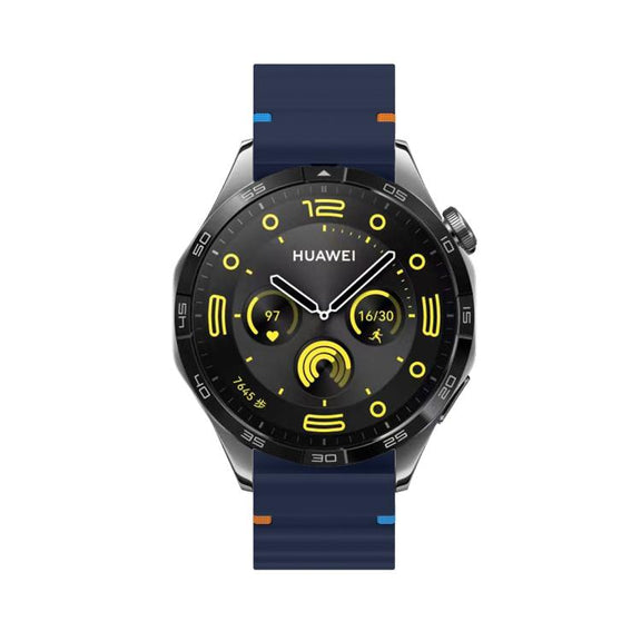 22mm Kalebol Wave Stitch Silicone Watch Band(Midnight Blue)