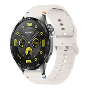 22mm Kalebol Wave Stitch Silicone Watch Band(Starlight)