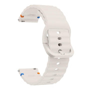 22mm Kalebol Wave Stitch Silicone Watch Band(Starlight)