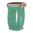 For Apple Watch 42mm / 41mm / 40mm / 38mm Kalebol 8-shaped Buckle Rose Embossed Silicone Watch Band(Pine Green) - free shipping - PMc TechLife - Order now!