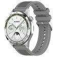22mm Kalebol Ordinary Silver Buckle Hybrid Nylon Braid Silicone Watch Band(Grey) - free shipping - PMc TechLife - Order now!