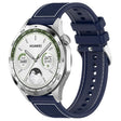 22mm Kalebol Ordinary Silver Buckle Hybrid Nylon Braid Silicone Watch Band(Midnight Blue) - free shipping - PMc TechLife - Order now!