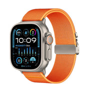 For Apple Watch 46mm / 49mm / 45mm / 44mm Kalebol Parachute Buckle Elastic Nylon Watch Band(Orange)