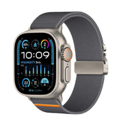 For Apple Watch 46mm / 49mm / 45mm / 44mm Kalebol Parachute Buckle Elastic Nylon Watch Band(Dark Grey)