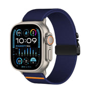 For Apple Watch 46mm / 49mm / 45mm / 44mm Kalebol Parachute Buckle Elastic Nylon Watch Band(Midnight Blue)