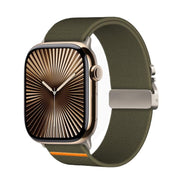 For Apple Watch 42mm / 41mm / 40mm / 38mm Kalebol Parachute Buckle Elastic Nylon Watch Band(Army Green)
