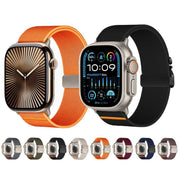 For Apple Watch 46mm / 49mm / 45mm / 44mm Kalebol Parachute Buckle Elastic Nylon Watch Band(Army Green)