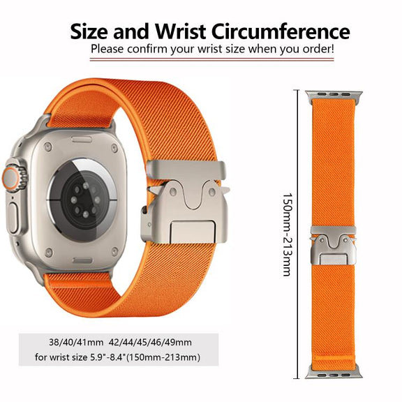 For Apple Watch 42mm / 41mm / 40mm / 38mm Kalebol Parachute Buckle Elastic Nylon Watch Band(Starlight)